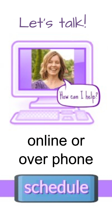 image of caroline on screen for a zoom call